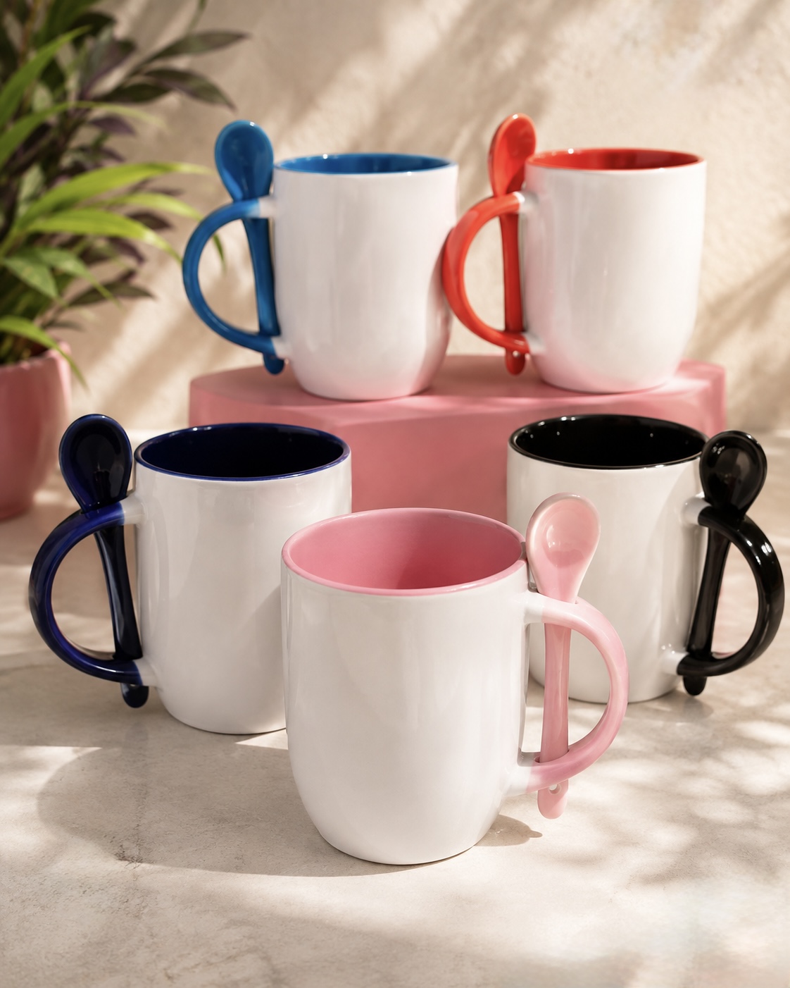 Mug con cuchara y color interno